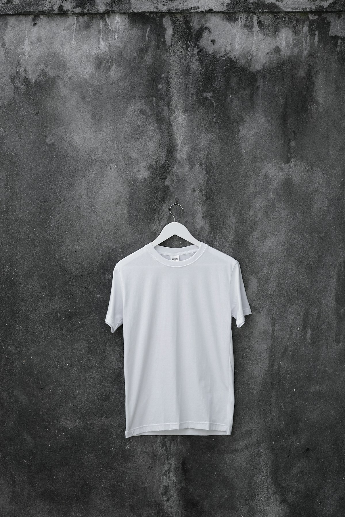 Blank white crew-neck T-shirt